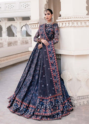 Try Luxury Greyish Black Embroidered Pakistani Wedding Dress Lehenga Choli