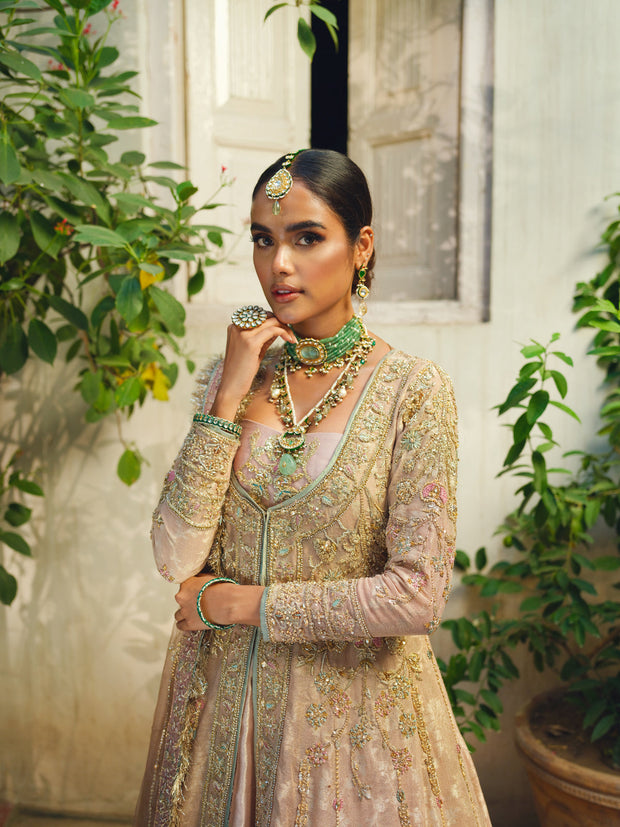 Wedding Lehenga Front Open Gown Pakistani Bridal Dress Online