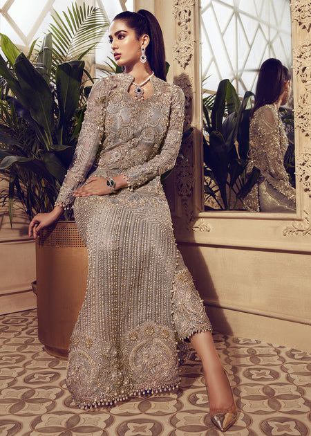 Heavy Designer Indian Wedding Dress in Long Shirt Trouser SMALL Heavy Designer Indian Wedding Dress in Long Shirt Trouser SMALL