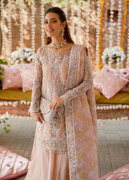 Short Shirt with Trouser Style Pakistani Wedding Dress Nameera by Farooq