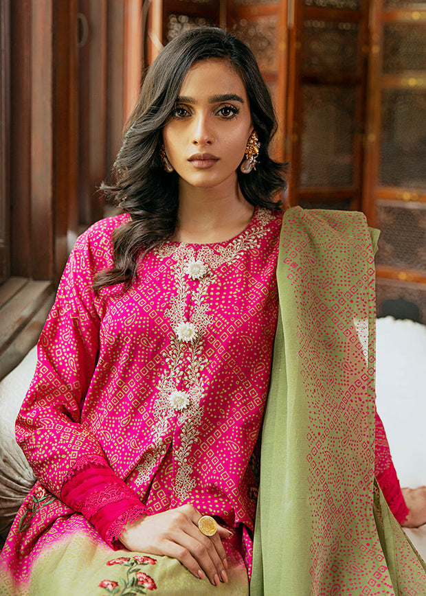 Embroidered Pink Kameez Trouser Pakistani Eid Dress Online