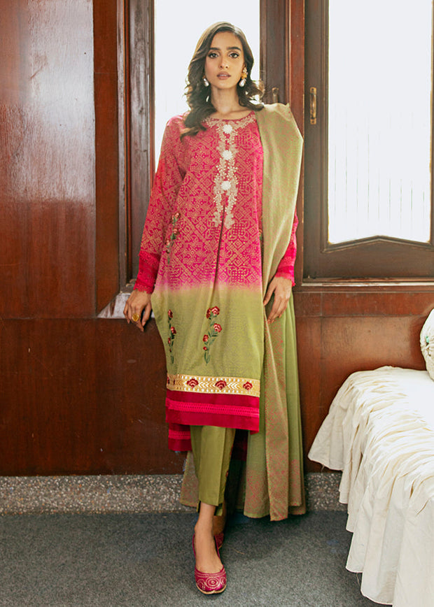 Embroidered Pink Kameez Trouser Pakistani Eid Dress