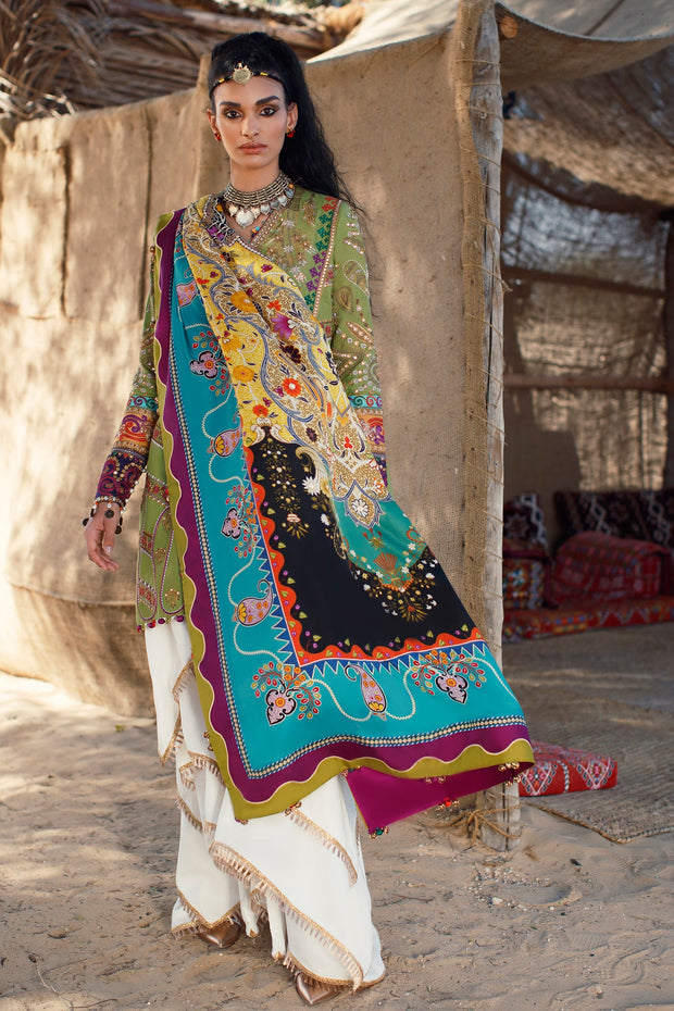 Embroidered Sharara Shirt Pakistani Eid Dress in Lawn