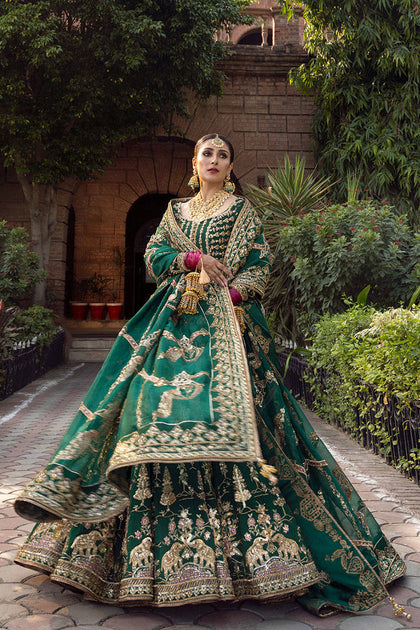 Green and gold pakistani dress deals