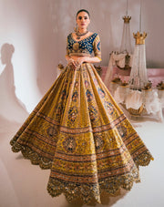 Heavy Yellow Bridal Lehenga Pakistani Wedding Dresses