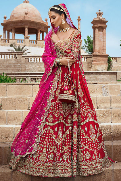 red silk dress pakistani Pakistani Red Dresses