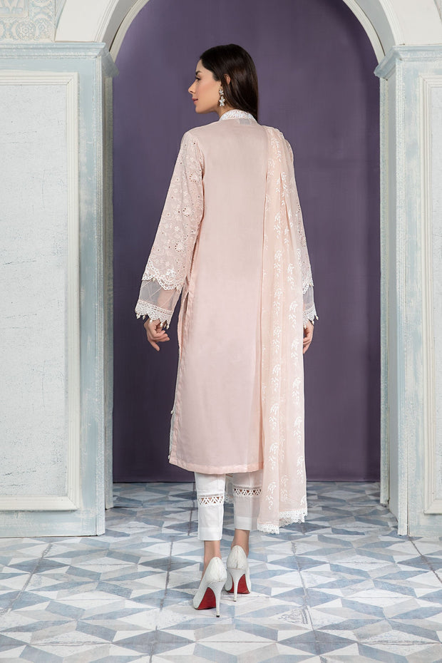 Latest Peach Colored Pakistani Dress in Kameez Trouser Style
