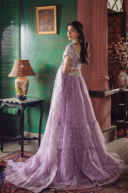 Lilac Walima Dress Heavy Designer Indian Bridal Wear Lilac Lehenga