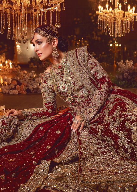 Pakistani Bridal Handmade Bridal Lehenga Pakistani Bridal Red