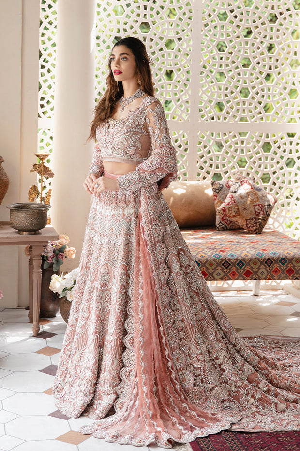 Long Tail Lehenga with Choli and Dupatta Bridal Dress Online