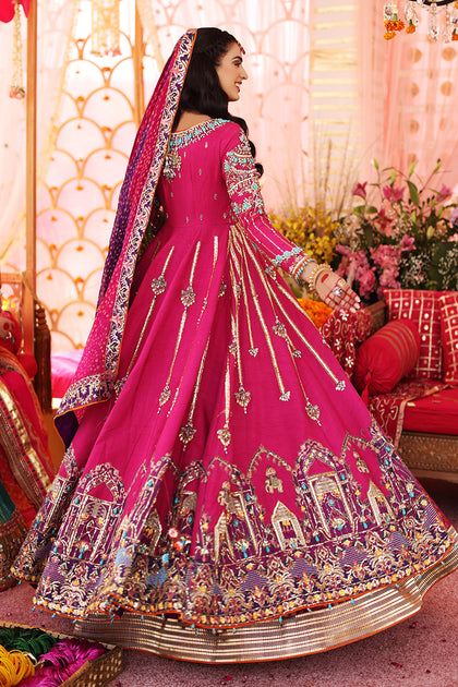 Magenta colour bridal lehenga outlet