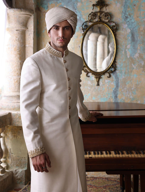 Groom white sherwani sale