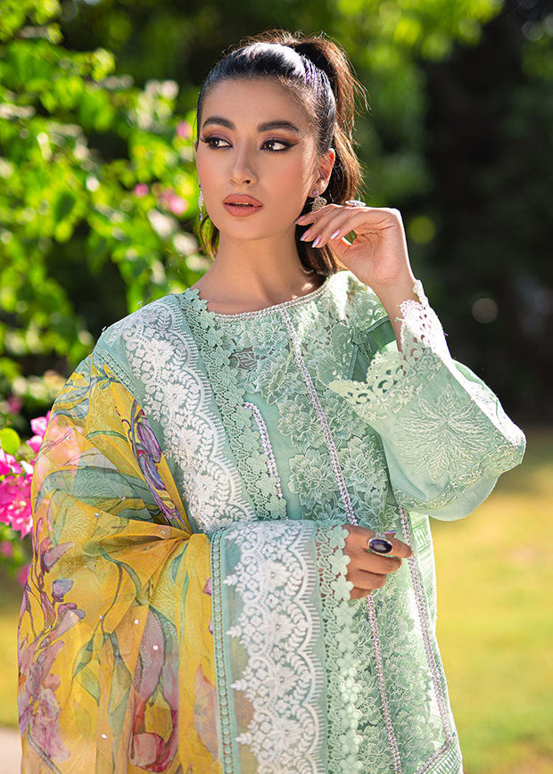 Mint Green Pakistani Dress in Kameez Trouser Style Online