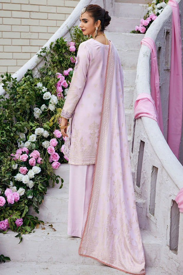 New Pakistani Lilac Long Kameez and Trousers Traditional Eid Dress