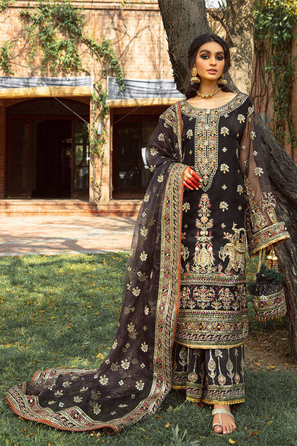 Organza Black Salwar Kameez Dupatta Pakistani Eid Dress Online Custom Sizes