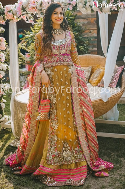 Mehndi party hotsell lehenga