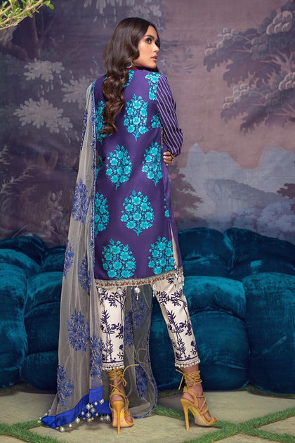 Pakistani lawn suits with net dupatta hot sale
