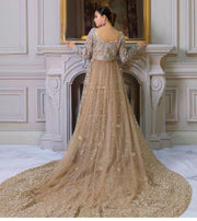 Premium Pakistani Bridal Dress in Long Tail Gown Style Online