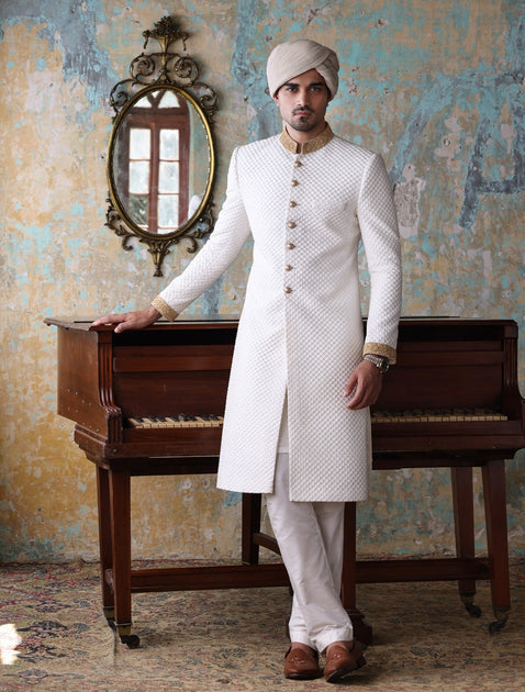 Simple clearance groom sherwani