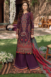 Purple Pakistani Dress in Kameez Trouser Dupatta Style