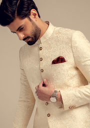 White Sherwani Coat 