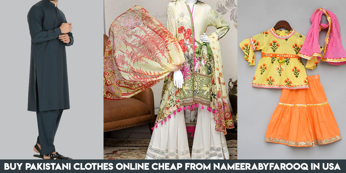 Buy Pakistani Clothes Online Cheap from Nameerabyfarooq in USA