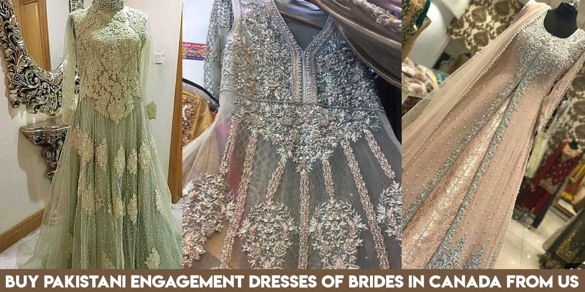 Buy Pakistani Engagement Dresses of Brides in Canada from us Nameera by Farooq Buy Pakistani Engagement Dresses of Brides in Canada from us Nameera by Farooq