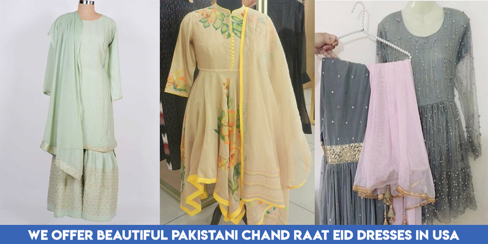 We offer Beautiful Chand Raat Pakistani Eid Dresses in USA Nameera by Farooq