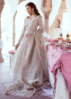 Pakistani Bridal Dress with long tail maxi with Dabka Naqshi