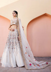 Pakistani Bridal Dress in Embellished Raw Silk