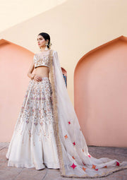 Pakistani Bridal Dress in Embellished Raw Silk