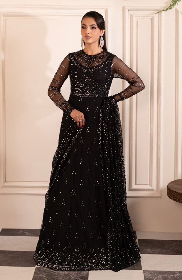 ZRF 003 GISELE - Elegant Sequins Embroidered Net Blouse