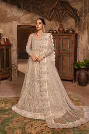 Peach Nude Pakistani Bridal Dress with Shimmery Lehnga