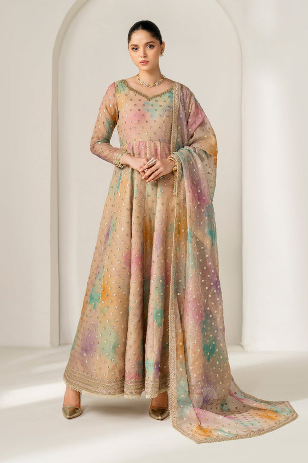Embroidered Cotton Frock with Dupatta