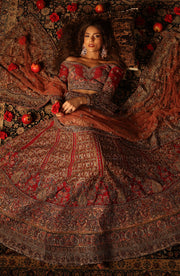 Exquisite Red Pakistani Bridal Lehenga Set for Elegance