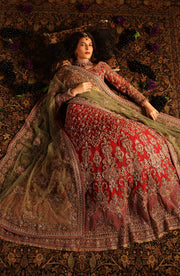 Regal Classic Red Pakistani Bridal Lehenga for Weddings