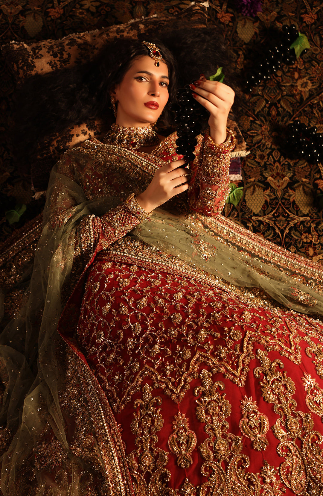 Regal Classic Red Pakistani Bridal Lehenga for Weddings