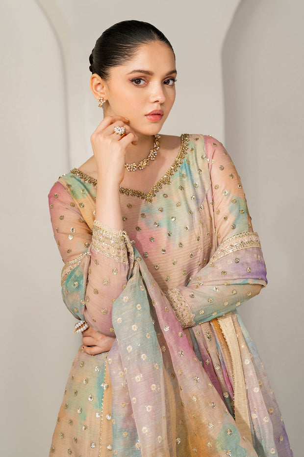 Embroidered Cotton Frock with Dupatta