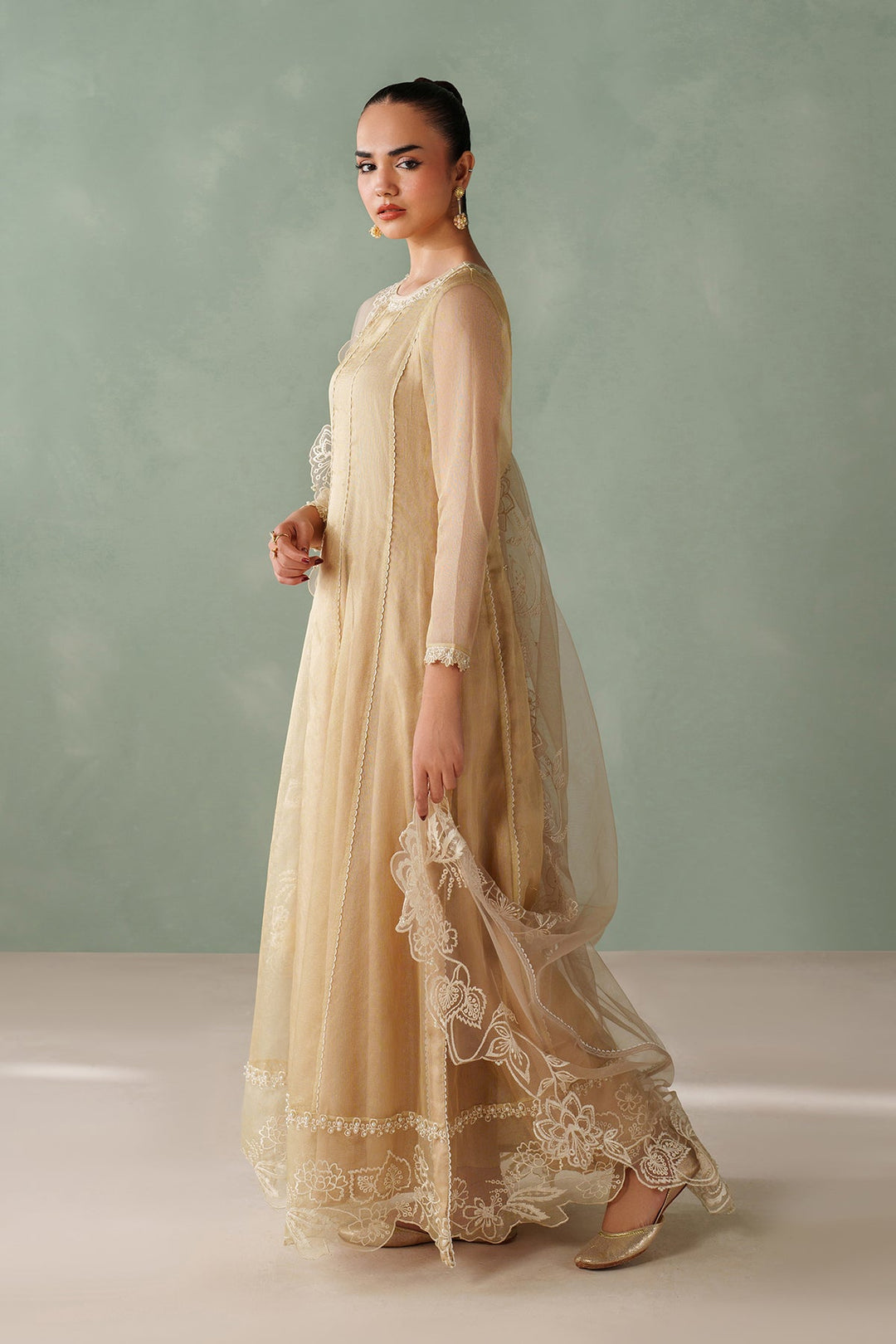 Embroidered Masoori Fabric Dress Set with Dupatta Xlarge Embroidered Masoori Fabric Dress Set with Dupatta Xlarge