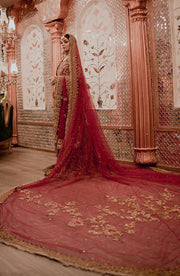 Parisian Embroidered Pakistani Bridal Lehenga Ensemble