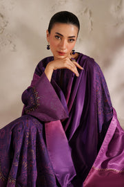 Embroidered Silk Set with Shawl