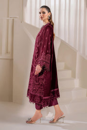 Embroidered Velvet Shirt Set