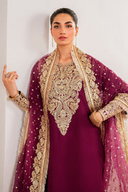 Chiffon A-Line Shirt with Embroidered Trousers