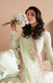 Mint Green Pakistani Party Dress with Exquisite Embellishments