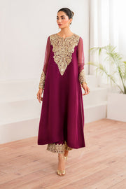 Ivory Chiffon Shirt and Embroidered Trousers