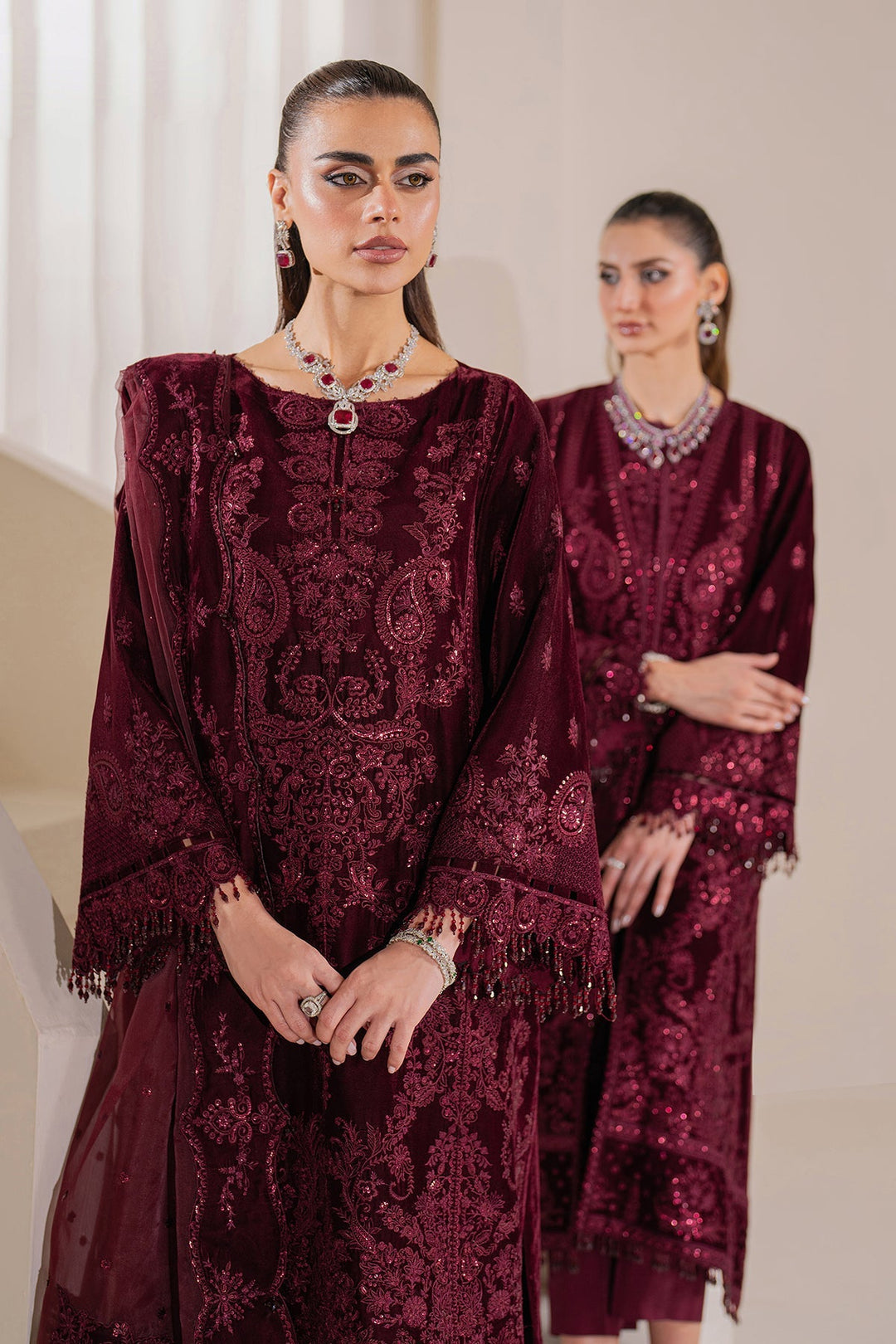 Silk Trouser and Velvet Top