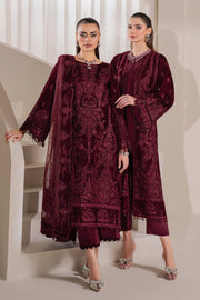 Embroidered Velvet Shirt Set