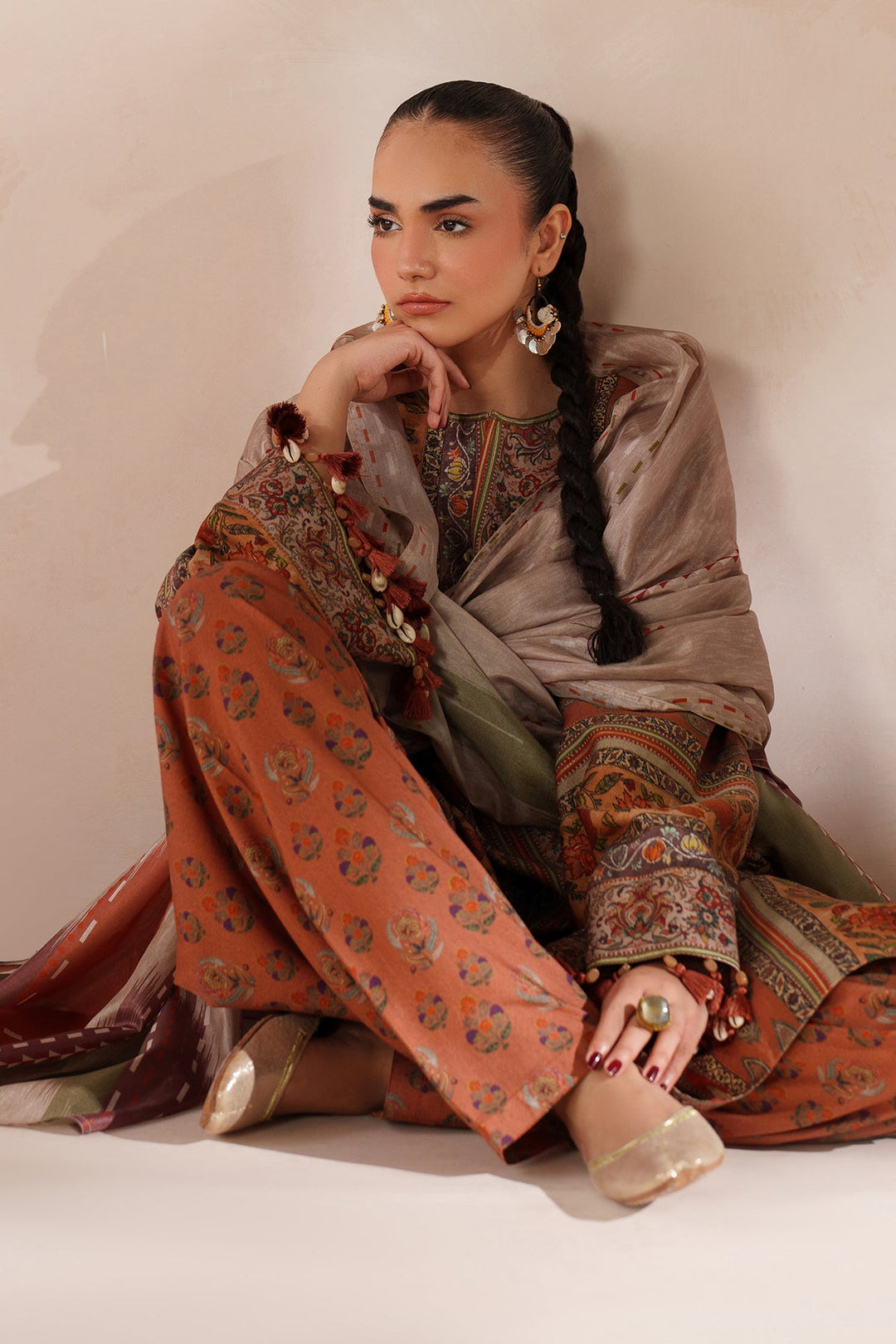 Elegant Printed Trouser and Shirt Set