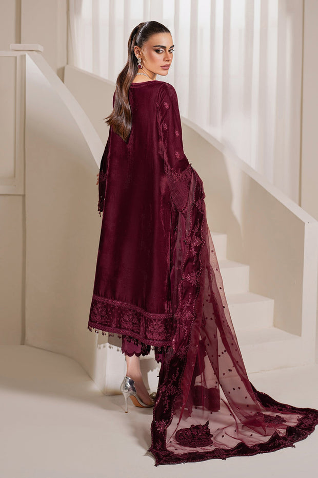 Stylish Velvet Dress with Dupatta