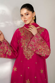 Pakistani Party Dress: Raw Silk Shirt and Dupatta